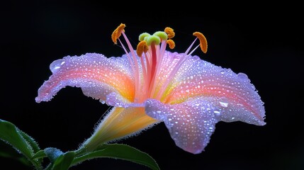 Hybrid Flower with Mixed Petals in Cinematic Macro