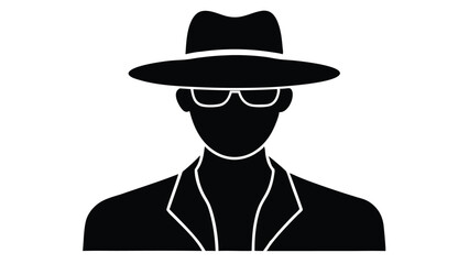 Man with Glasses and Hat