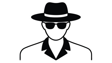 Man with Glasses and Hat