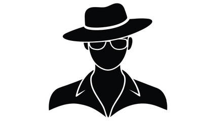 Man with Glasses and Hat