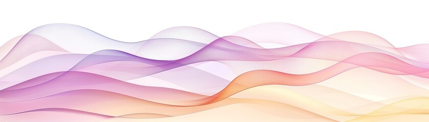 Colorful Gradient Waves with Smooth Curves and Flowing Design