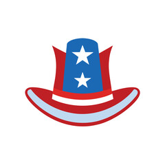 American Hat Vector Illustration - Cartoon, Clipart & Line Art Design 3.eps