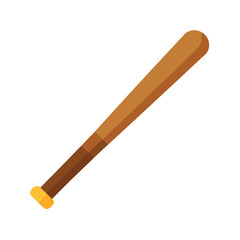 Wooden Baseball Bat Vector Illustration - Cartoon, Clipart & Line Art Design.eps