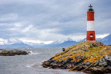 Breathtaking scenery featuring Les Eclaireurs lighthouse in Tierra del Fuego, Argentina