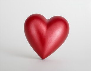 Obraz premium red heart on white background