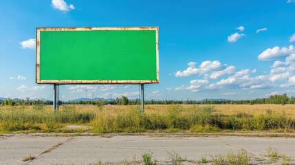 Fresh Produce Billboard with Natural Sunlight Background
