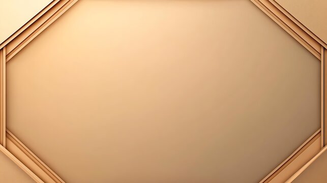 Abstract Beige Octagonal Frame Background Design