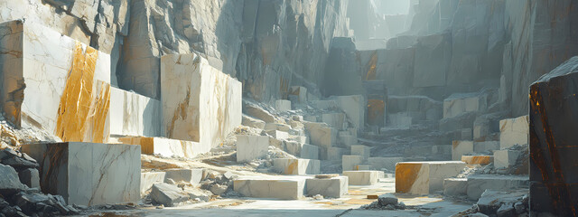 Industrieller Marmorsteinbruch