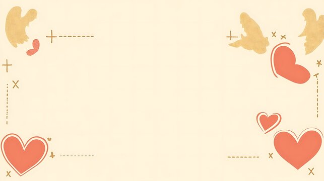 Lovely Hearts Decorative Background Design With Texture