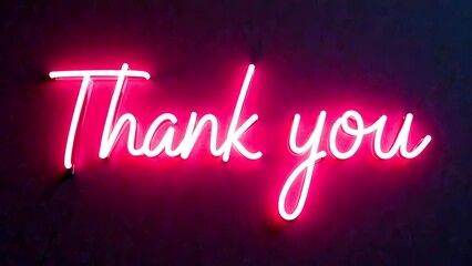 Obraz premium A neon sign of appreciation, a day of thanks