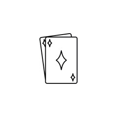 Classic Playing Card Icon for Game Design