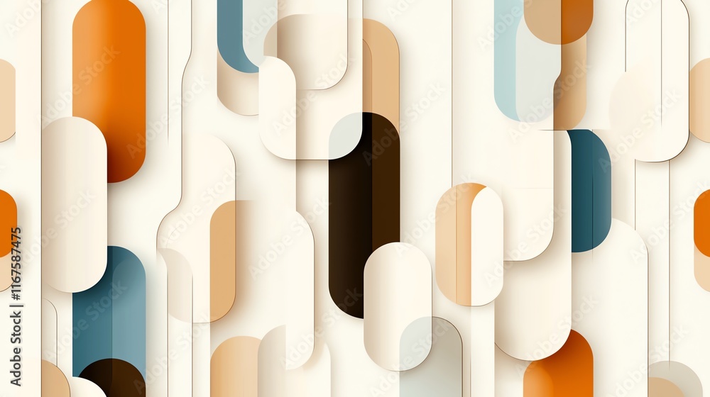 Poster modern abstract geometric pattern with overlapping shapes and colors. ideal for backgrounds, posters