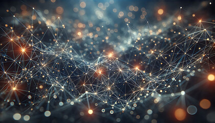 Abstract Technology Science Background with Points and Lines