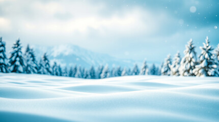 Fototapeta premium winter space of snow