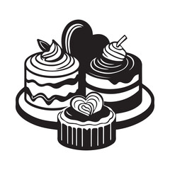 Chocolate day vector silhouette illustration 