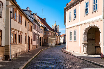 Cityscape of the idyllic town of Langensalza in Thuringia , Germany