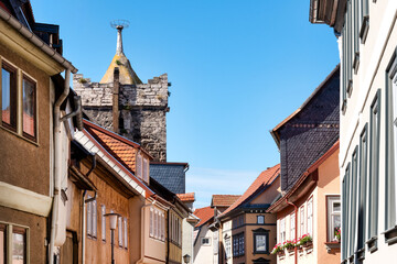 Obraz premium Cityscape of the idyllic town of Langensalza in Thuringia , Germany