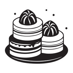 Chocolate day vector silhouette illustration 