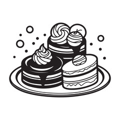 Chocolate day vector silhouette illustration 