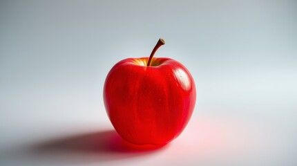 Red apple on white background