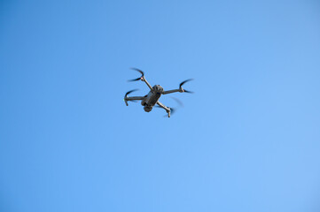 Drone flying in the sky