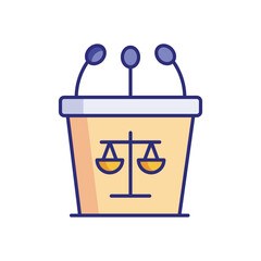 Witness Stand vector icon