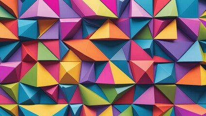 Fototapeta premium Modern Abstract Design: Multicolor Triangle Texture Background 