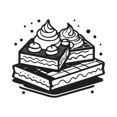 Chocolate day vector silhouette illustration 