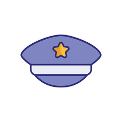 Police Cap vector icon