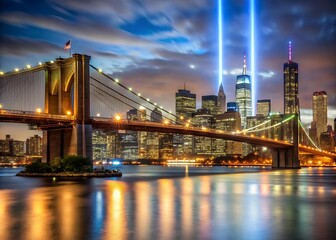 Fototapeta premium city bridge and city skyline