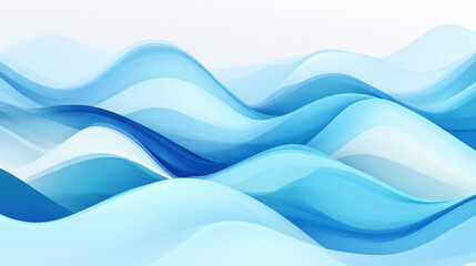 Abstract blue waves background with flowing curves and gradients for modern design