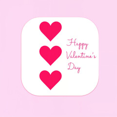 Happy Valentine's Day typography poster with handwritten calligraphy text, 
