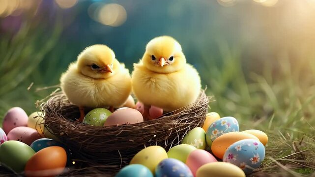 Adorable Easter Chick Animation Perfect Element Creating Holiday Themed Content Touch Whimsy Fun