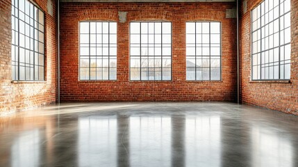 Spacious Industrial Loft with Polished Concrete Floor and Large Windows