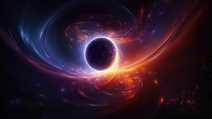 Cosmic Whirlpool: A Black Hole's Gravitational Dance