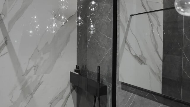 Explore Modern Shower Design with Elegant Marble Wall Tiles for sophistication and style