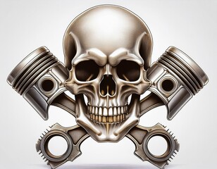 skull and bones and pistons