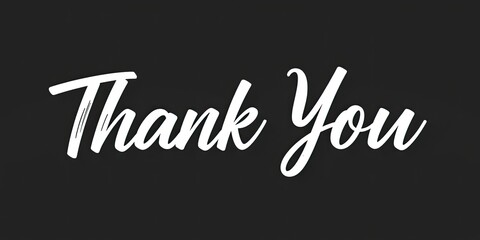 A simple thank you banner stands out against a dark background, perfect for expressing gratitude on special occasions or everyday moments of appreciation