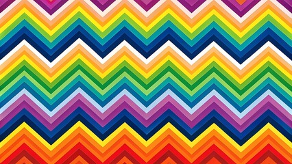 Bright and Playful Rainbow Chevron Design for Kids and Vibrant Decor