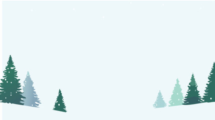 Obraz premium Winter scene minimalistic background vector illustration. Wallpaper in soft pastel colors.