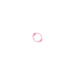 Floral empty  frame isolated vector. Simple design spring blank design with flowers.