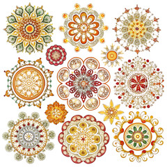 pattern with flowers    isolated on transparent background