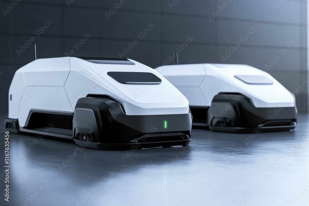 Poster innovative delivery robots designed for urban environments and efficiency