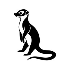 Meerkat vector with a white background.
