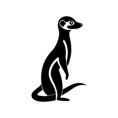 Meerkat vector with a white background.