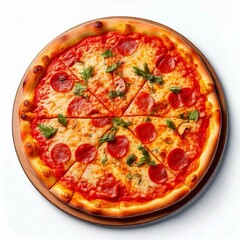 mixed pizza illustration on a white background