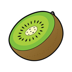 Fototapeta premium kiwi fruit on white background