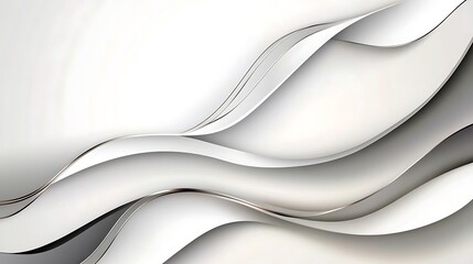 Obraz premium Abstract Grey and White Wavy Design Background
