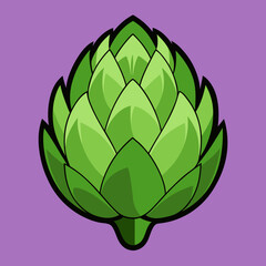 artichoke isolated on vector