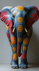 Obraz premium Elephant Colorful Wildlife Patterns Creative Artistic Photography Vibrant Unique Design